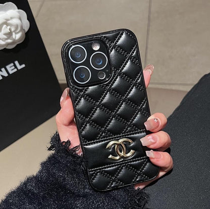 Luxury Vintage Leather Soft iPhone Case 12-16 Pro MAX