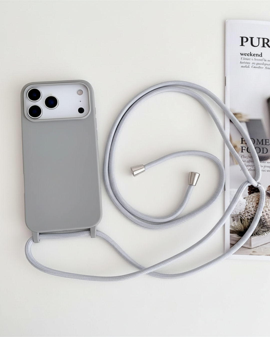 Cute Matte Crossbody Lanyard iPhone Case