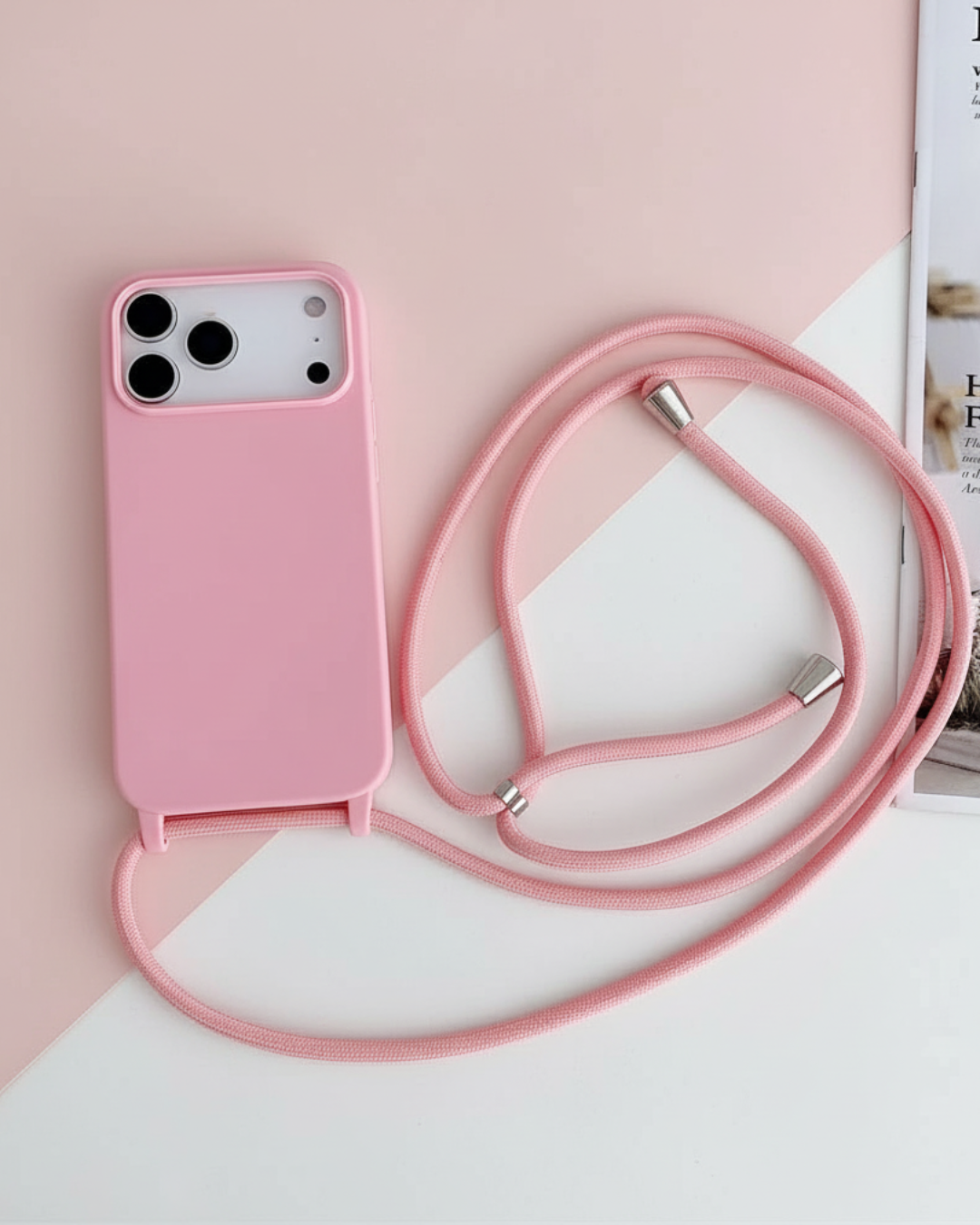 Cute Matte Crossbody Lanyard iPhone Case