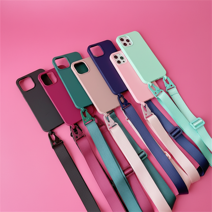 All iPhone cases collection with vibrant background