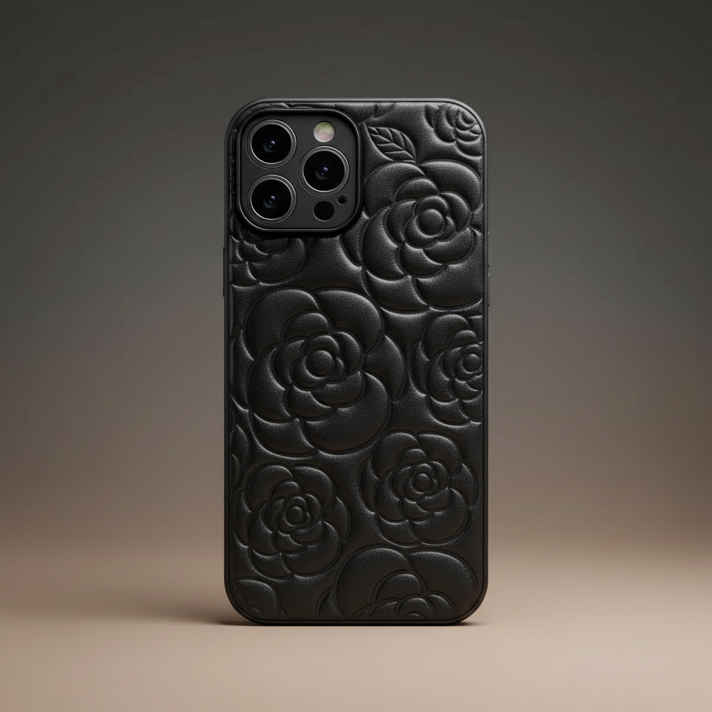 Black Rose Case - Charcoal Background