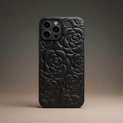 Black Rose Case - Charcoal Background