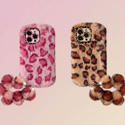Both cases with pink and beige gradient background