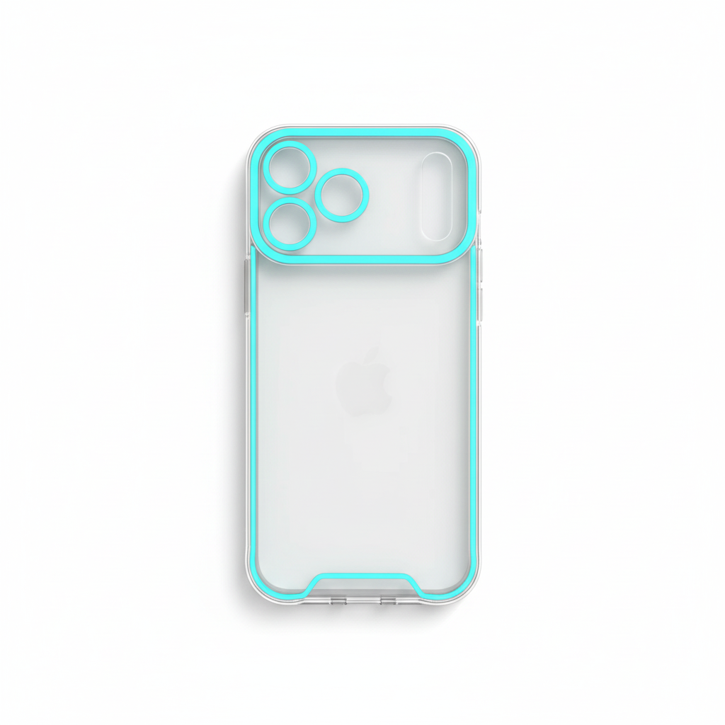 Cyan Blue iPhone Case