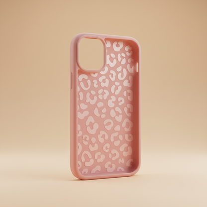 Empty Soft Pink Leopard Case Side