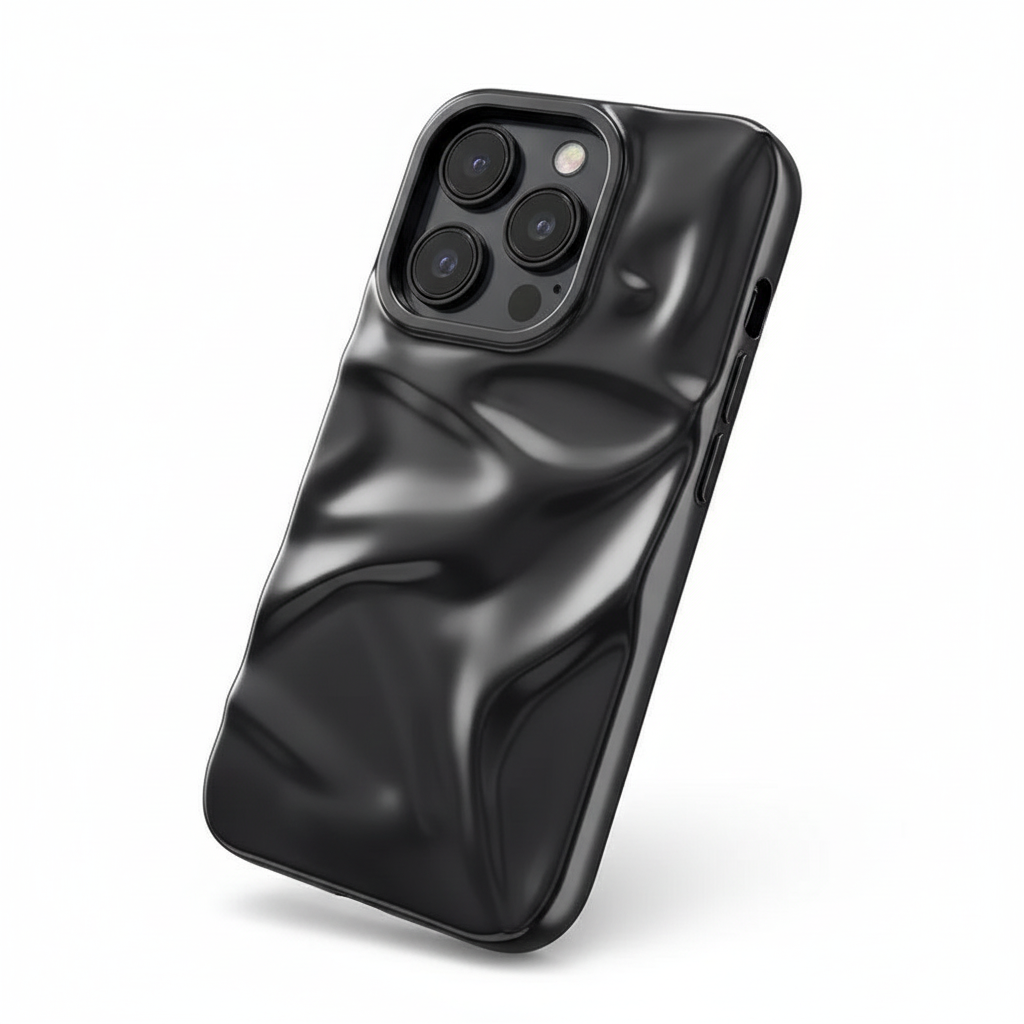 Glossy Black iPhone Case