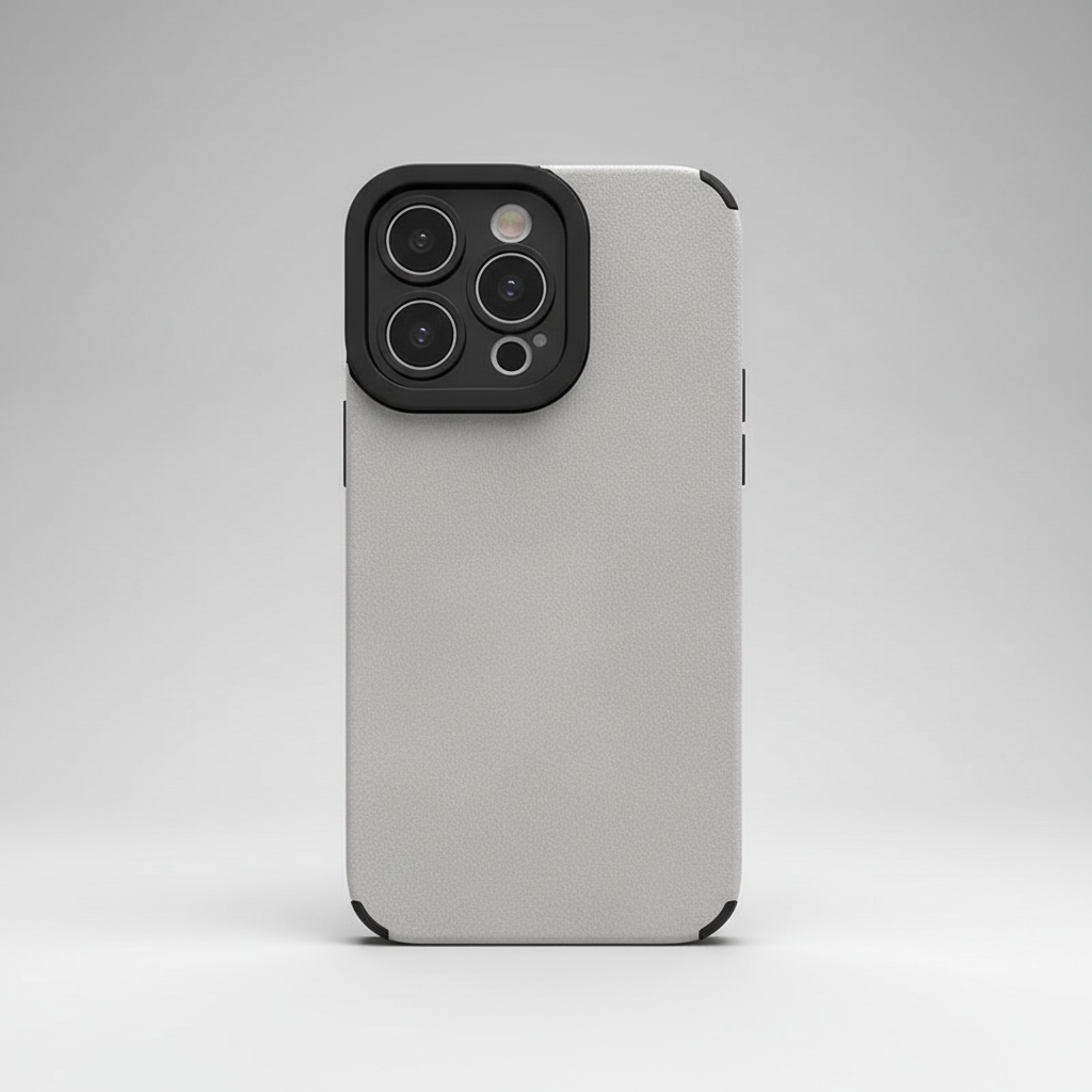 Gray Case with Black Camera Ring