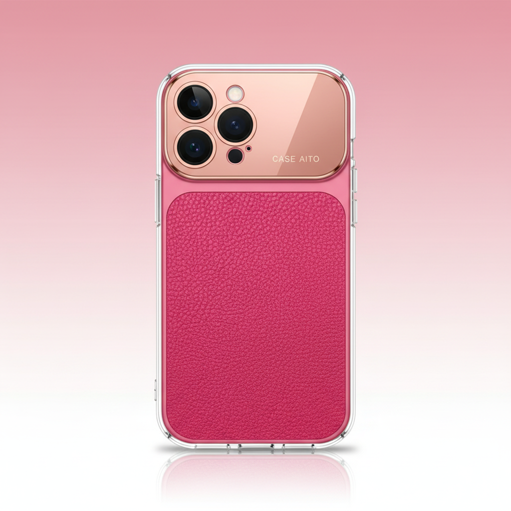 Hot Pink Leather iPhone Case