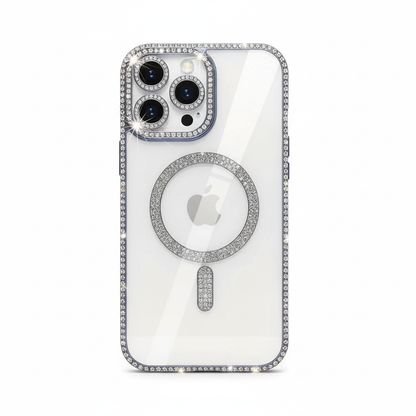 Silver Diamond iPhone Case Front
