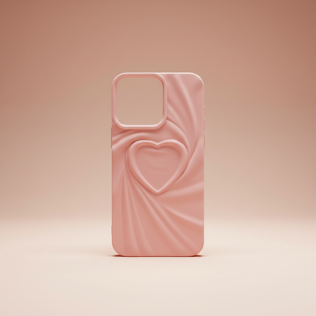 Soft 3D Love Heart iPhone Case