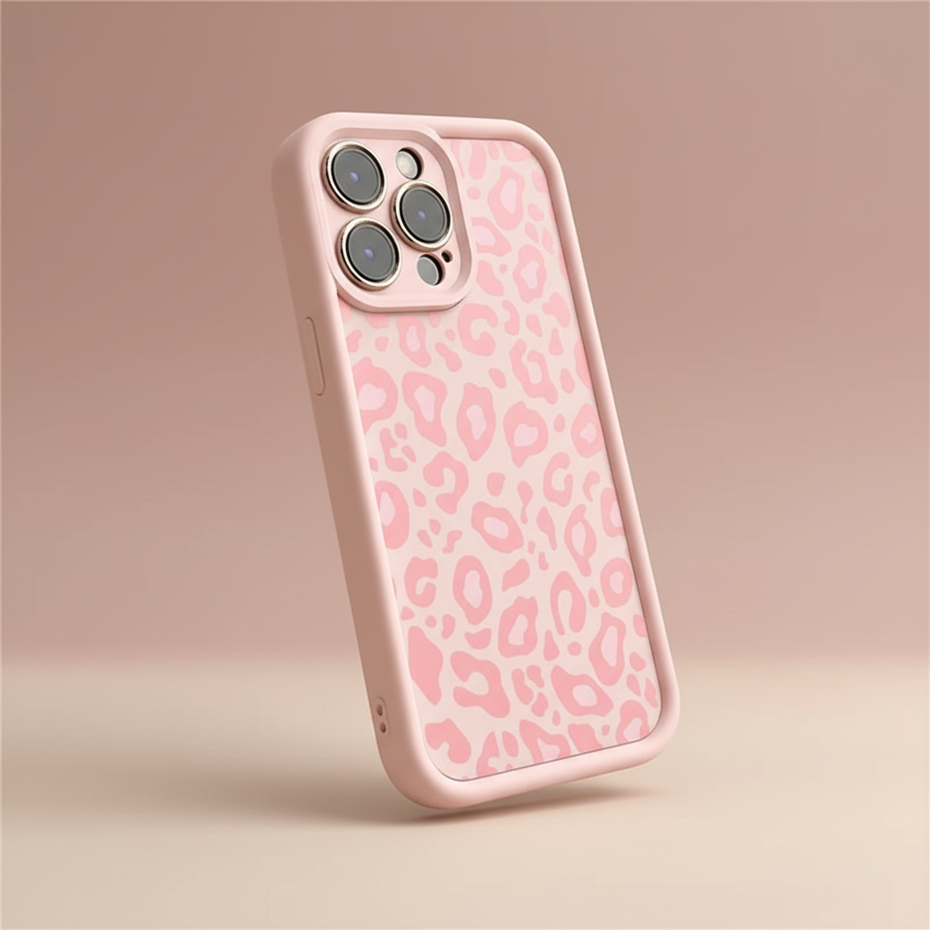 Soft Pink Leopard Case Left Side