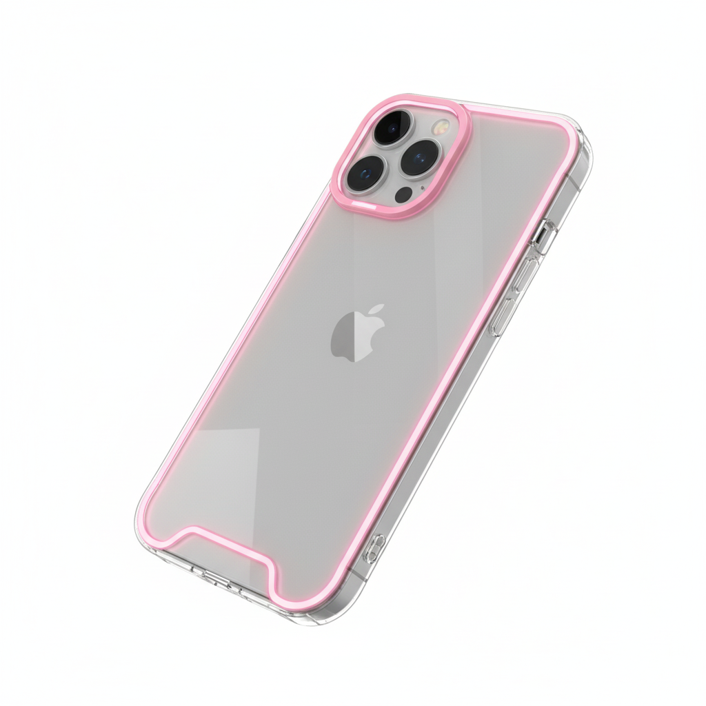 Soft pink luminous border case