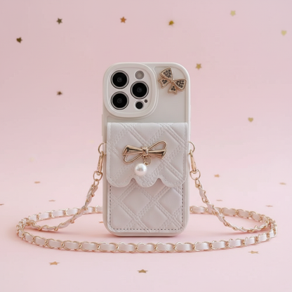 White Case Cute Pink Background