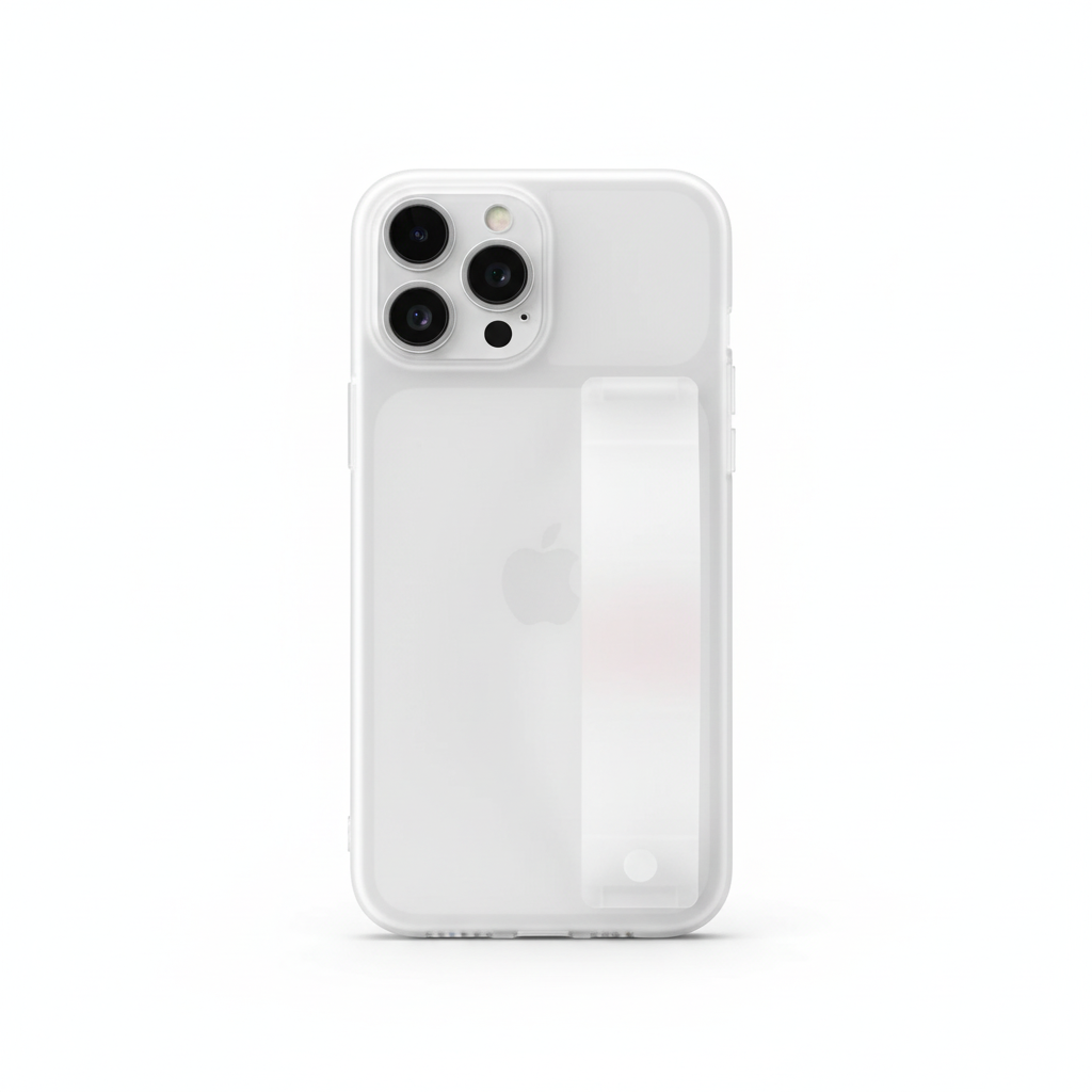 White Case with Hand Grip Strap