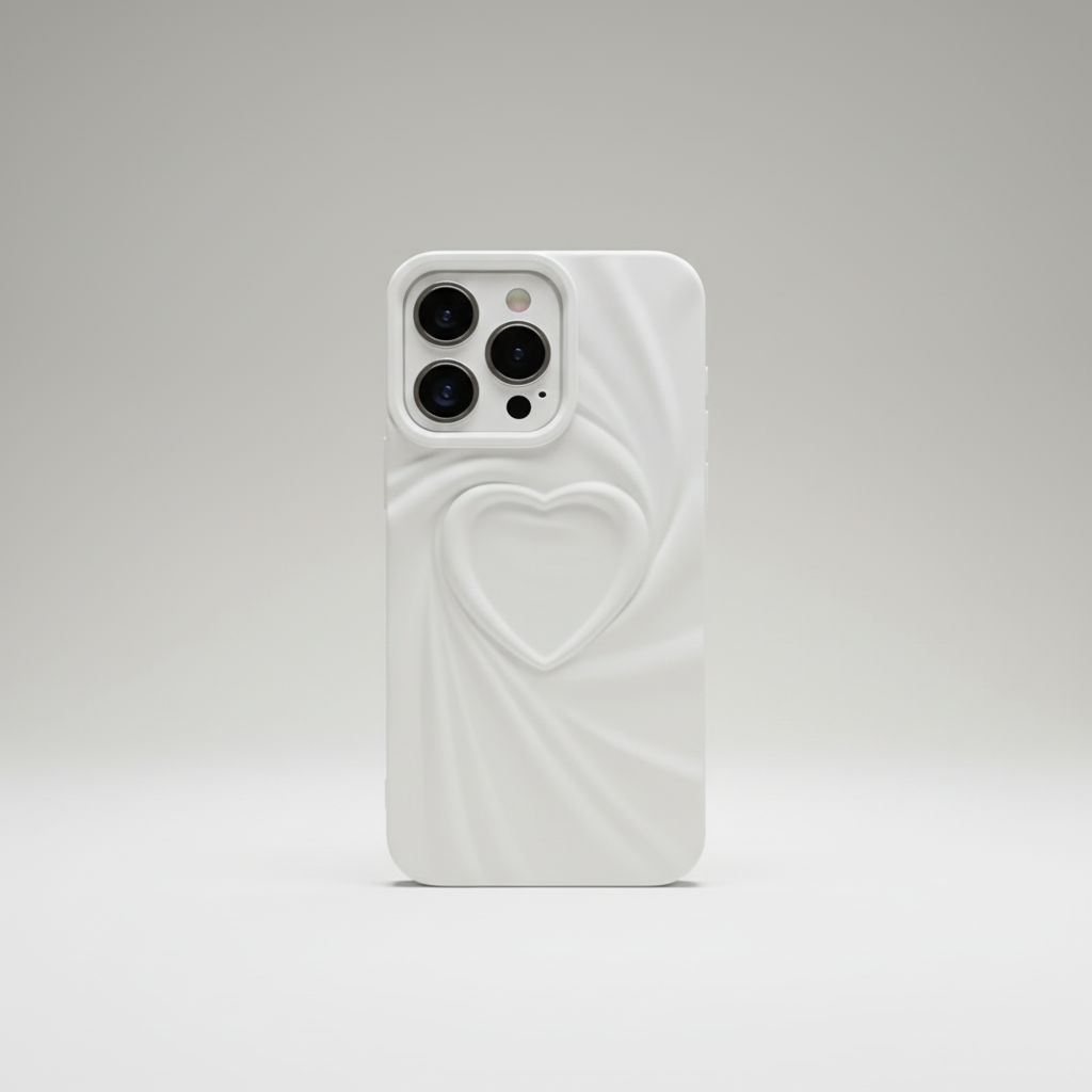 White Heart iPhone Case