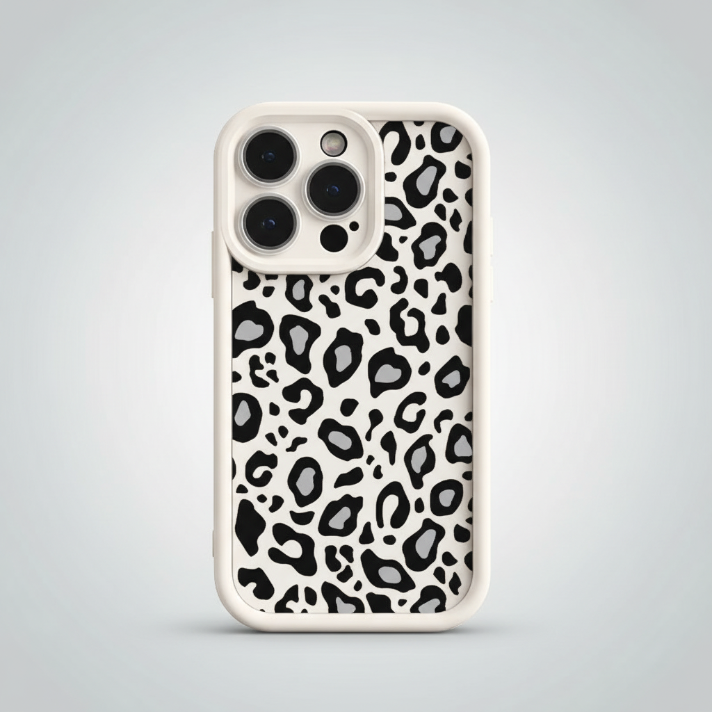 White Leopard iPhone Case